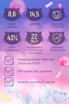 Контактные линзы Adria Effect Topaz мягкие/квартальные -5.50/14.5/8.6, 2 шт