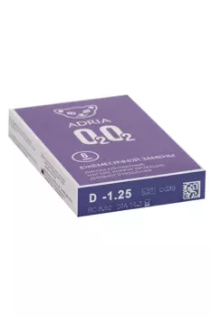 Контактные линзы Adria O2O2 мягкие/корригирующие/дневные/ежемесячные -1.25/14.2/8.6, 6 шт