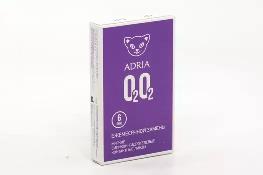 Контактные линзы Adria O2O2 мягкие/силикон-гидрогелевые/ежемесячные -2.00/14.2/8.6, 6 шт