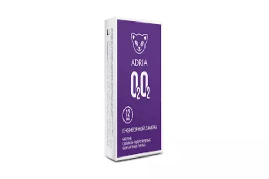 Контактные линзы Adria O2O2 мягкие/силикон-гидрогелевые/ежемесячные -1.25/14.2/8.6, 12 шт