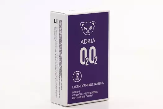 Контактные линзы Adria O2O2 мягкие/силикон-гидрогелевые/ежемесячные -2.75/14.2/8.6, 12 шт