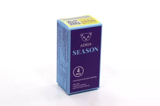 Контактные линзы Adria Season мягкие/гидрогелевые/ежеквартальные -0.75/14.0/8.6, 4 шт