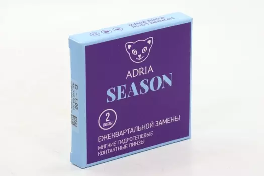 Контактные линзы Adria Season мягкие/гидрогелевые/ежеквартальные -1.00/14.0/8.6, 2 шт