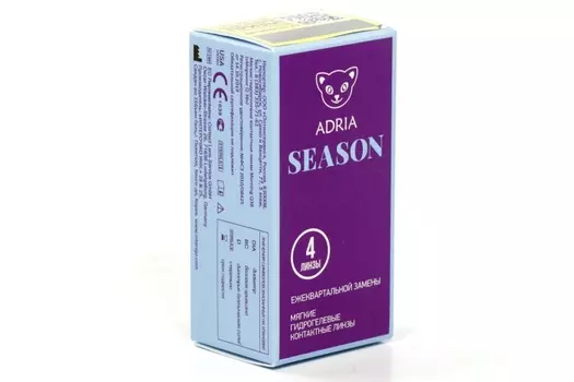 Контактные линзы Adria Season мягкие/гидрогелевые/ежеквартальные -2.75/14.0/8.6, 4 шт