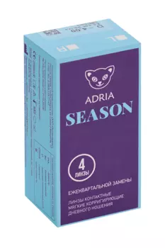Контактные линзы Adria Season мягкие корригирующие дневного ношения-4.0/14.0/8.6, 4 шт