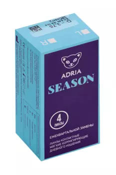 Контактные линзы Adria Season мягкие корригирующие дневного ношения -3.75/14.0/8.6, 4 шт