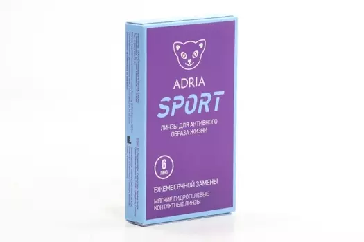 Контактные линзы Adria Sport мягкие/гидрогелевые/ежемесячные -3.25/14.2/8.6, 6 шт