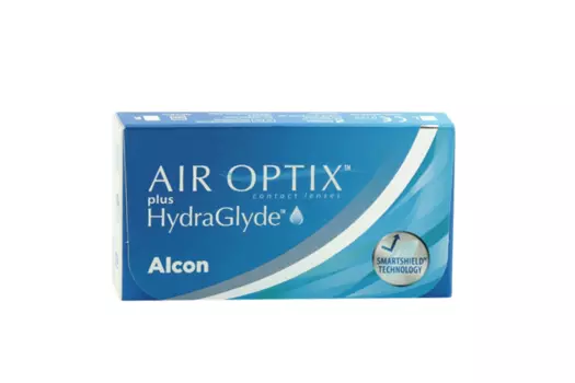 Контактные линзы Air Optix plus HydraGlyde (3) ежемесячные - 4.75/14.20/8.6, 3 шт