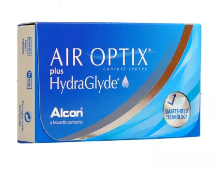 Контактные линзы Air Optix plus HydraGlyde (3) ежемесячные -6.5/14.20/8.6, 3 шт