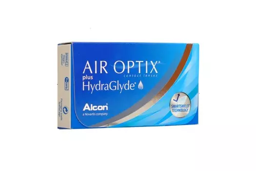 Контактные линзы Air Optix plus HydraGlyde (3) ежемесячные -3.25 / 14.20 / 8.6, 3 шт