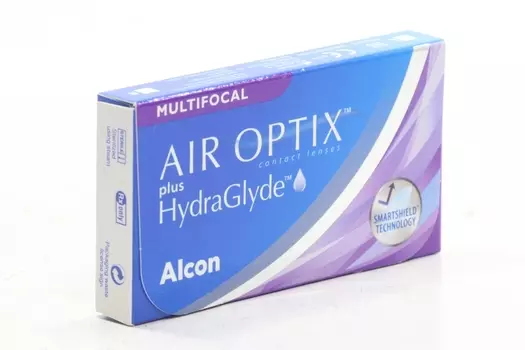 Контактные линзы Alcon Air Optix HydraGlyde (3) ежемесячные -3.50/14.20/8.6, 3 шт
