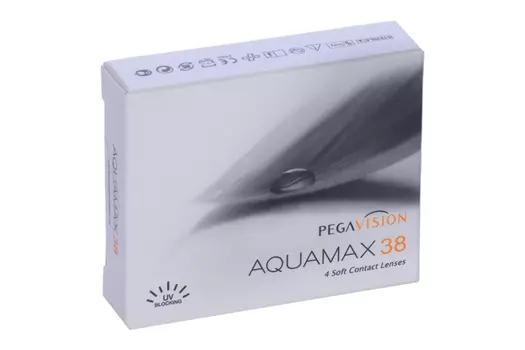 Контактные линзы Aquamax 38 Pegavision квартальные R 8.6 (диоптрия -4,0), 4 шт