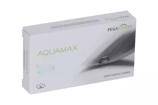 Контактные линзы Aquamax Pegavision двухнедельные R 8.6 (диоптрия -2,25), 6 шт