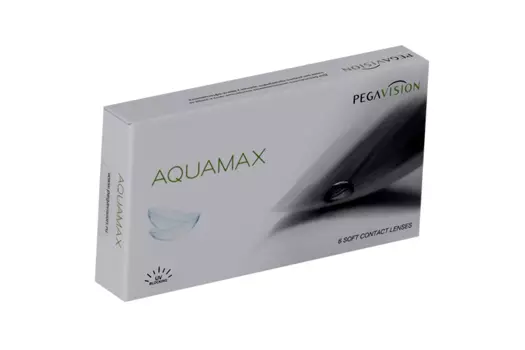 Контактные линзы Aquamax Pegavision двухнедельные R 8.6 (диоптрия -1,5), 6 шт