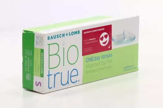 Линзы Bausch+Lomb BioTrue ONEday контактные R 8.6 (диоптрия -3,5), 30 шт
