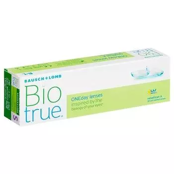 Линзы Bausch+Lomb BioTrue ONEday контактные R 8.6 (диоптрия -6,5), 30 шт