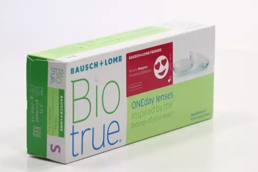 Линзы Bausch+Lomb BioTrue ONEday контактные R 8.6 (диоптрия -3,75), 30 шт