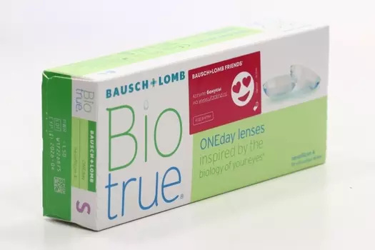 Контактные линзы Bausch+Lomb BioTrue ONEday R 8.6 D -1.5 30 шт