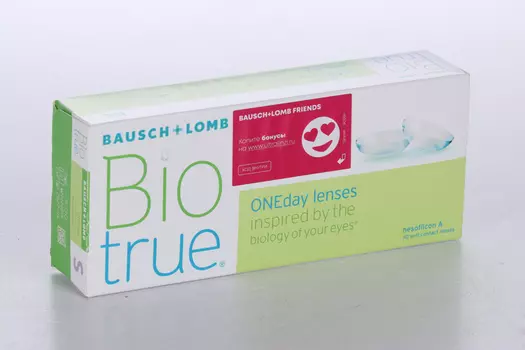 Линзы Bausch+Lomb BioTrue ONEday контактные R 8.6 (диоптрия -3,0), 30 шт