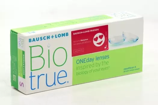 Линзы Bausch+Lomb BioTrue ONEday контактные R 8.6 (диоптрия -7,0), 30 шт