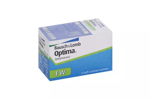 Линзы Bausch+Lomb Optima FW контактные R 8.7 (диоптрия -1,0), 4 шт