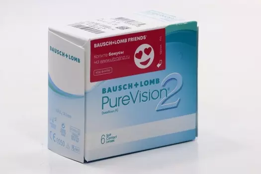 Контактные линзы Bausch+Lomb Pure Vision 2 R 8.6 D -2.25, 6 шт
