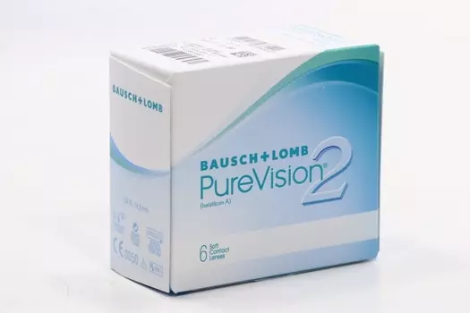 Линзы Bausch+Lomb Pure Vision 2 контактные R 8.6 (диоптрия -5,0), 6 шт