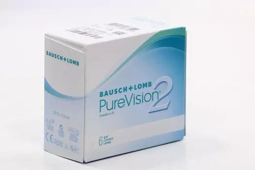 Линзы Bausch+Lomb Pure Vision 2 контактные R 8.6 (диоптрия -7,0), 6 шт