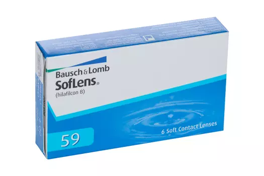 Линзы Bausch+Lomb SofLens 59 контактные R 8.6 (диоптрия -4,0), 6 шт