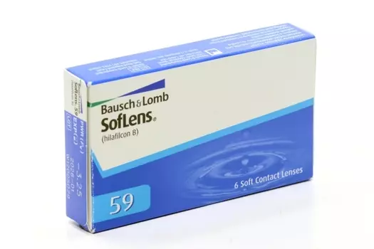 Линзы Bausch+Lomb SofLens 59 контактные R 8.6 (диоптрия -3,25), 6 шт