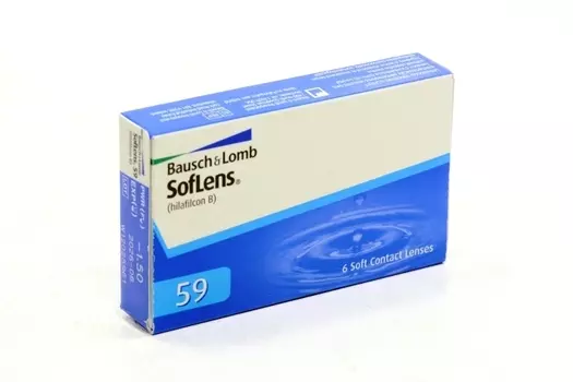 Линзы Bausch+Lomb SofLens 59 контактные R 8.6 (диоптрия -1,5), 6 шт