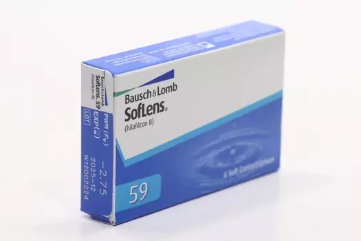 Линзы Bausch+Lomb SofLens 59 контактные R 8.6 (диоптрия -2,75), 6 шт
