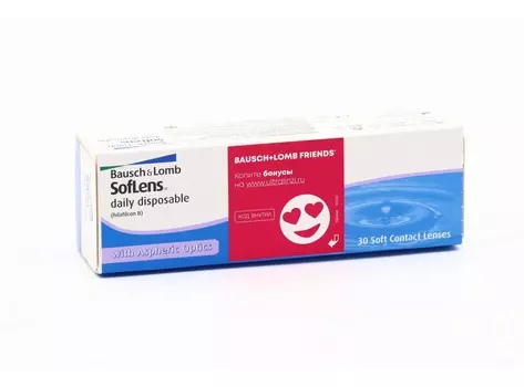Контактные линзы Bausch+Lomb Soflens Daily Disposable R 8.6 D -3.75 30 шт
