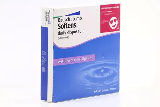 Линзы Bausch+Lomb Soflens Daily Disposable контактные R 8.6 D -5.5, 90 шт