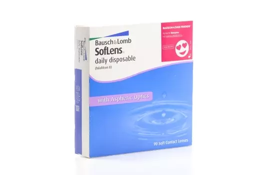 Линзы Bausch+Lomb Soflens Daily Disposable контактные R 8.6 D -3.75, 90 шт