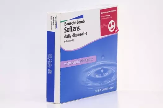 Линзы Bausch+Lomb Soflens Daily Disposable контактные R 8.6 D -3.0, 90 шт