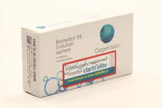 Контактные линзы Cooper Vision Biomedics 55 Evolution D -3.50 R 8.6, 6 шт