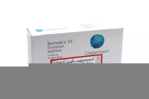 Контактные линзы Cooper Vision Biomedics 55 Evolution 8.6 (диоптрия -3,0), 6 шт