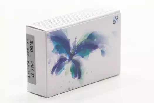 Контактные линзы цветные Офтальмикс Butterfly 1-Color жемчужно-серый D -3.5 DIA 14.2