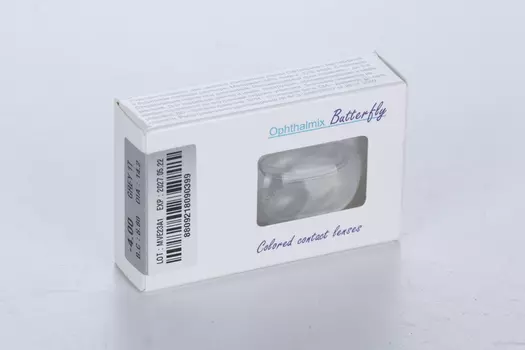 Контактные линзы цветные Офтальмикс Butterfly 1-Color серый D -4.0 DIA 14.2, 2 шт