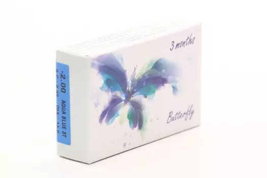 Контактные линзы цветные Офтальмикс Butterfly 1-Color васильковый D -2.0 DIA 14.2