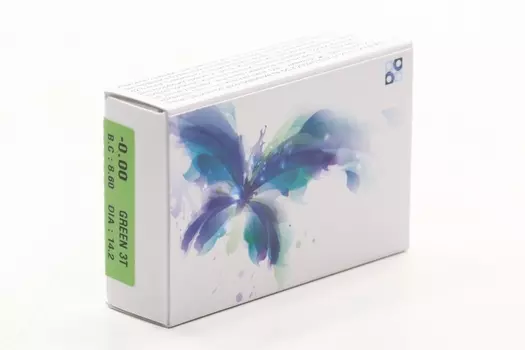 Контактные линзы цветные Офтальмикс Butterfly 3-Color зеленый D - 0.00 DIA 14.2