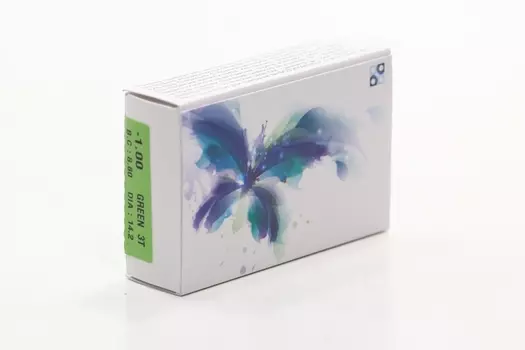 Контактные линзы цветные Офтальмикс Butterfly 3-Color зеленый D -1.0 DIA 14.2, пара