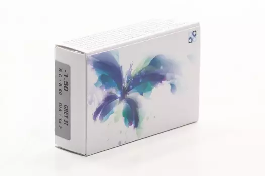 Контактные линзы цветные Офтальмикс Butterfly 3-Color жемчужно-серый D -1.5 DIA 14.2