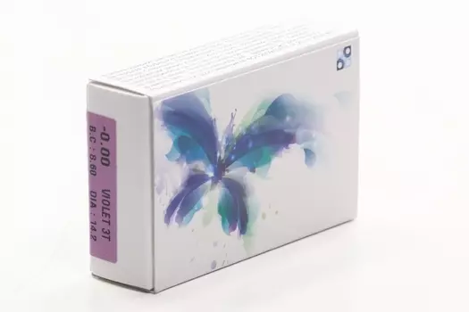 Контактные линзы цветные Офтальмикс Butterfly 3-Color Фиалковый D 0.00 DIA 14.2