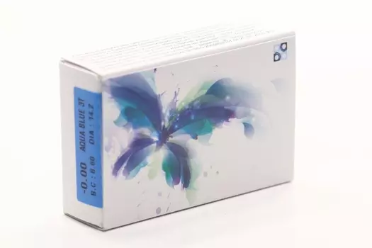 Контактные линзы цветные Офтальмикс Butterfly 3-Color васильковый D - 0.00 DIA 14.2