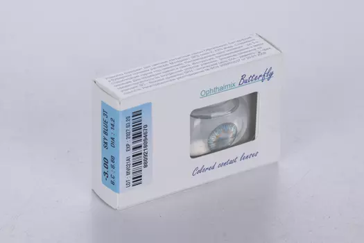Контактные линзы цветные Офтальмикс Butterfly 3Т небесно голубой -3,00, 8,60, пара