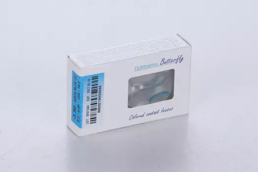 Контактные линзы цветные Офтальмикс Butterfly 3Т васильковый -3,50, 8,60, пара