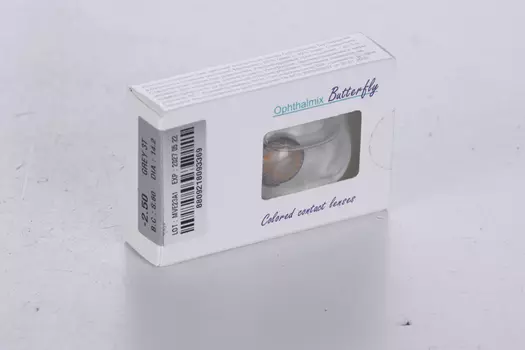 Контактные линзы цветные Офтальмикс Butterfly 3Т серый -2,50, 8,60, пара
