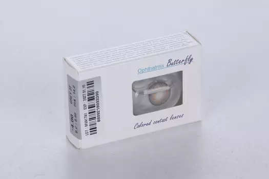 Контактные линзы цветные Офтальмикс Butterfly 3Т серый -4,00, 8,60, пара